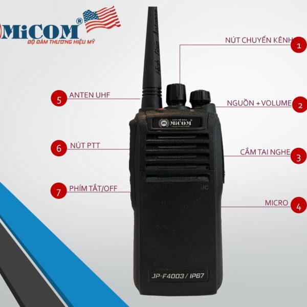 BỘ ĐÀM MiCOM JP-F4003-IP67