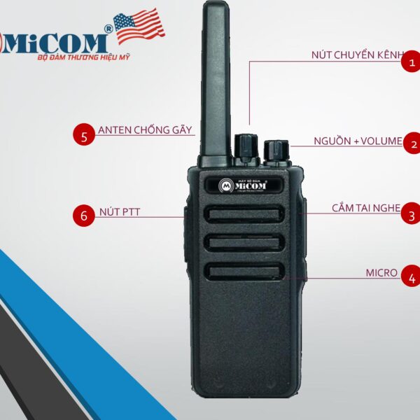 bộ đàm MiCOM JP-F2000 thương hiệu Mỹ
