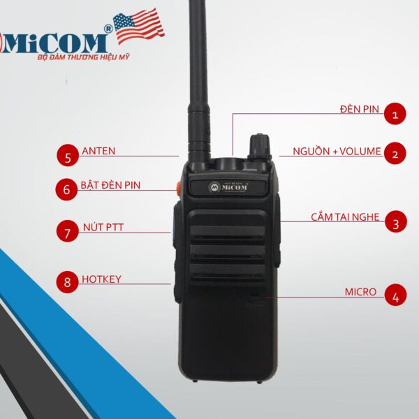 MÁY BỘ ĐÀM MICOM MC-A1 THƯƠNG HIỆU MỸ