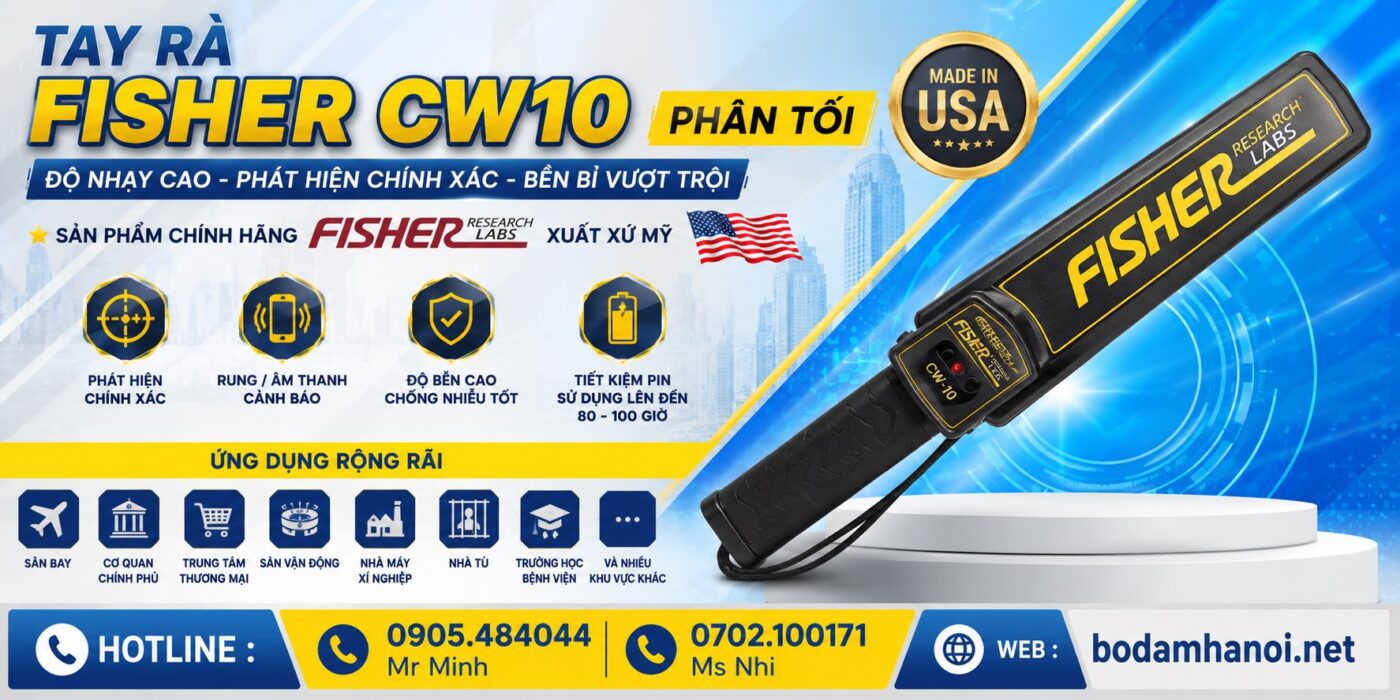 Tay Rà An Ninh Fisher CW10 USA chính hãng Tại Hà Nội