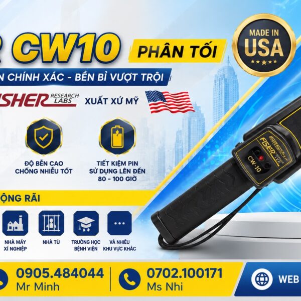 Tay Rà An Ninh Fisher CW10 USA chính hãng Tại Hà Nội
