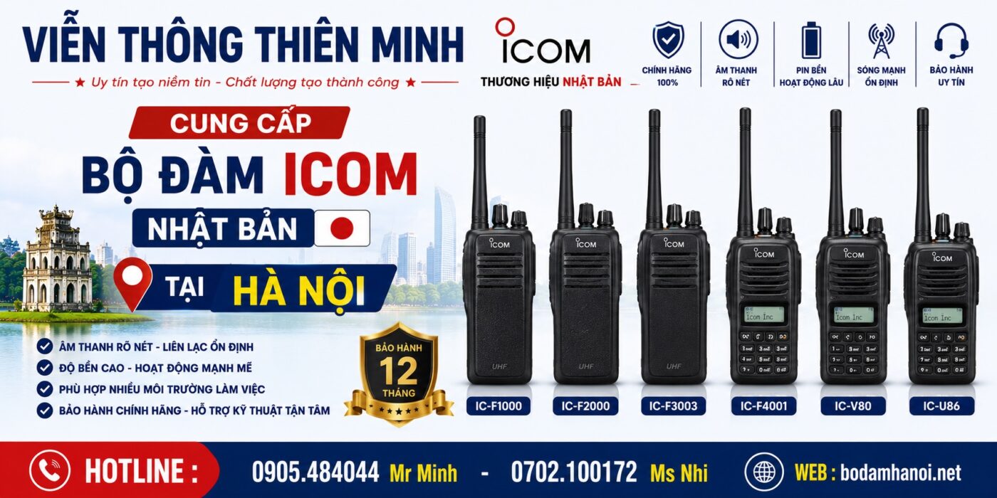bộ đàm ICOM Nhật Bản tại Hà Nội chính hãng