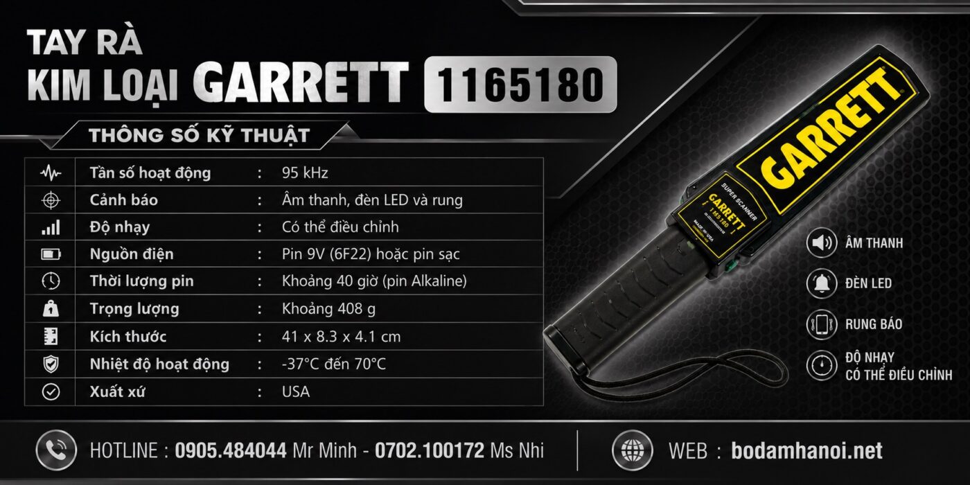 Tay rà kim loại GARRETT GR1165180 chính hãng