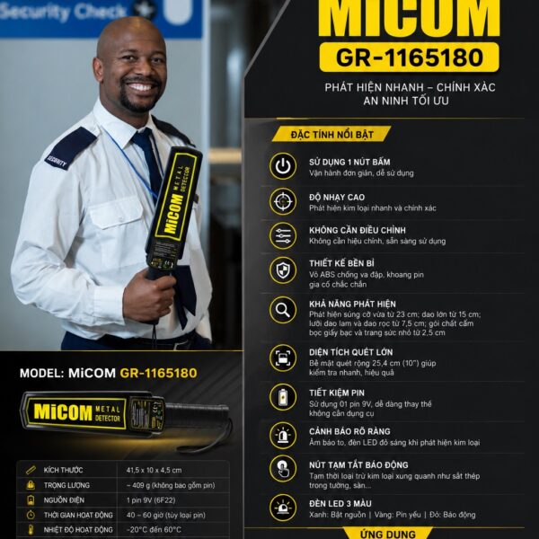 Tay rà kim loại MiCOM 1165180 chính hãng