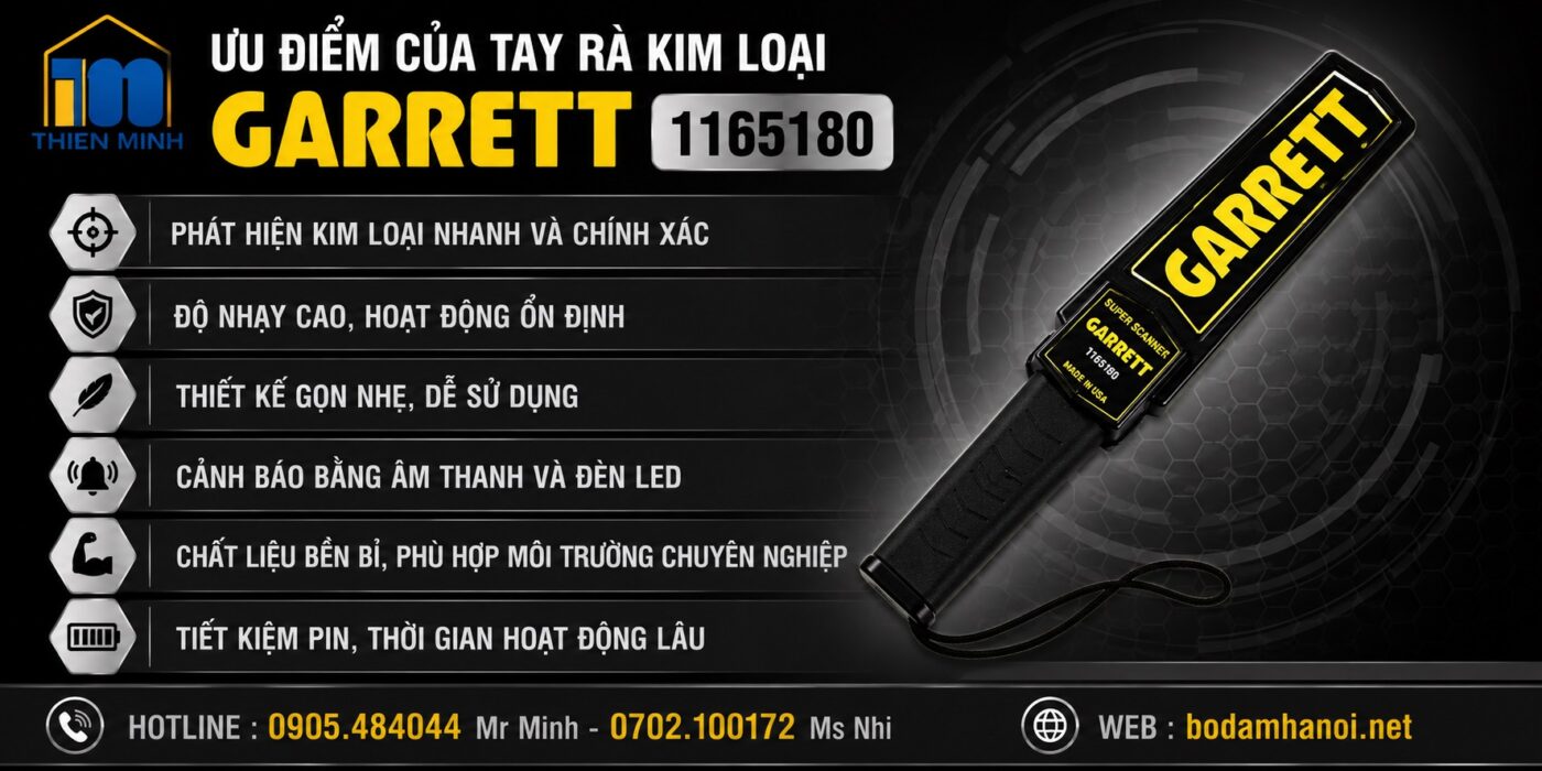 Ưu điểm của Tay rà GARRETT GR1165180